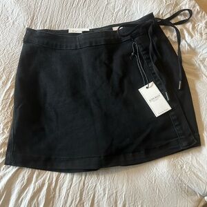 Judy Blue Black Denim Tie Waist Skort NWT Size Large